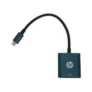 adaptador USB-C VGA HP 1080p 60 Hz compacto video negro