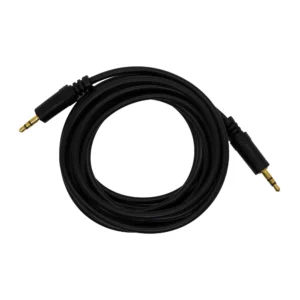 cable miniplug audio auxiliar 3,5 mm 3 m Macrotel negro
