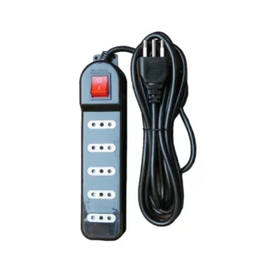 zapatilla eléctrica 5 tomas Macrotel negra 3 m