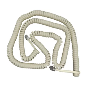 cable teléfono espiral RJ9 Macrotel marfil 7,5 m